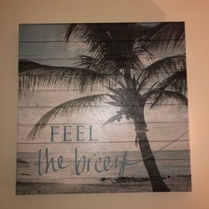 Wall art of a palm tree